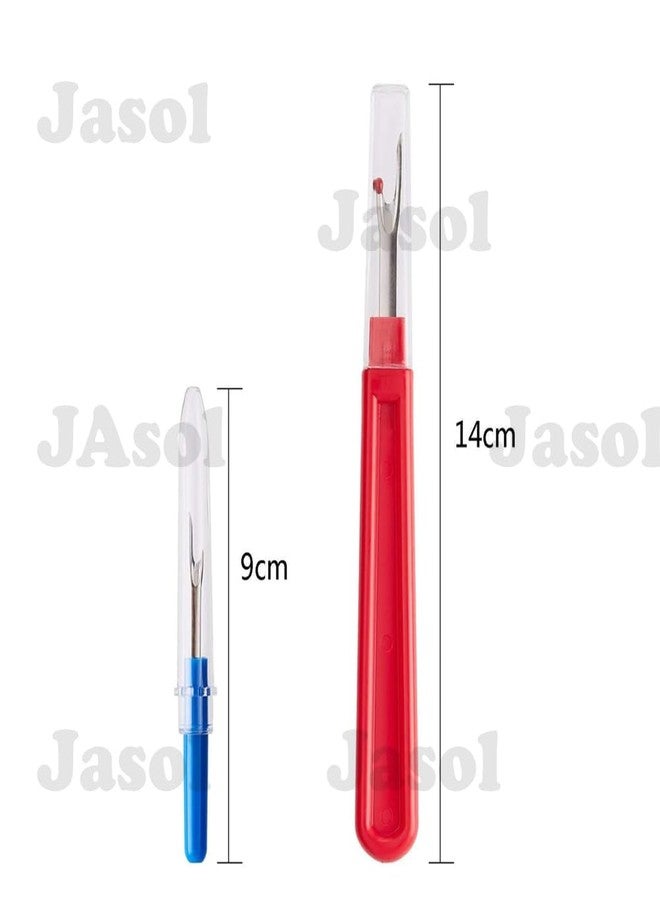 Jasol Seam Ripper and Thread Remover Kit, 2 Big and 2 Small Sewing Stitch Thread Unpicker and 1 Sewing Trimming Scissor Nipper Tool for Thread Remove - Multicolor - Image 3